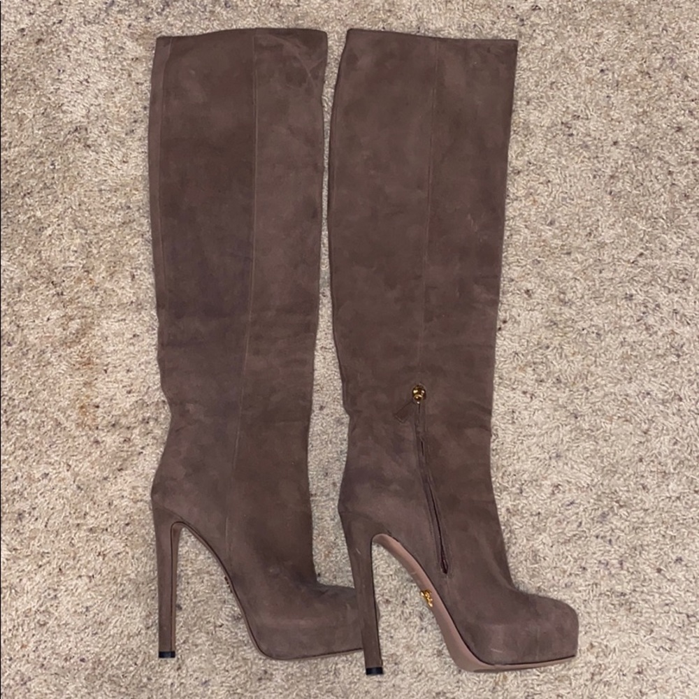 Prada suede boots